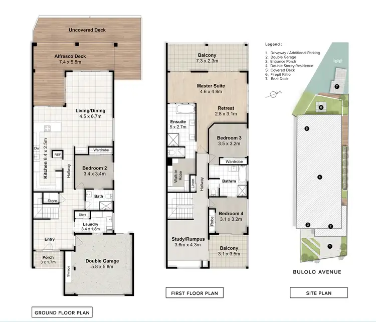 Floorplan of Homely semi-detached listing, 2/2 Bulolo Avenue, Runaway Bay QLD 4216