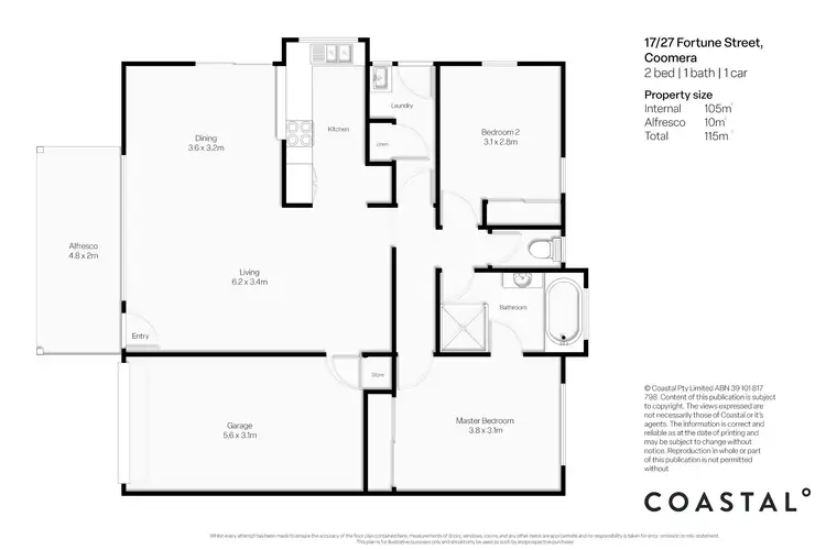 Floorplan of Homely townhouse listing, 17/27 Fortune Street, Coomera QLD 4209