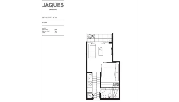 Floorplan of Homely apartment listing, 304/12 Coppin Street, Richmond VIC 3121