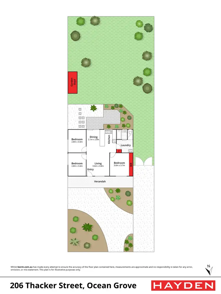 Floorplan of Homely house listing, 206 Thacker St, Ocean Grove VIC 3226