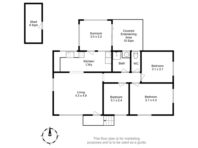 Floorplan of Homely house listing, 13 Moonar Street, Carlton TAS 7173