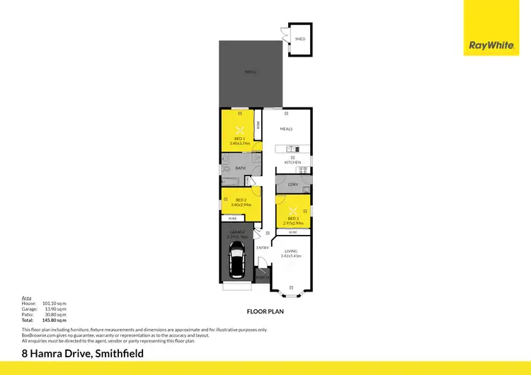 Floorplan of Homely villa listing, 8 Hamra Drive, Smithfield SA 5114