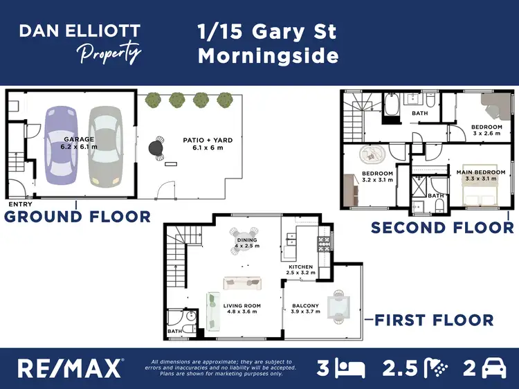 Floorplan of Homely townhouse listing, 1/15 Gary Street, Morningside QLD 4170