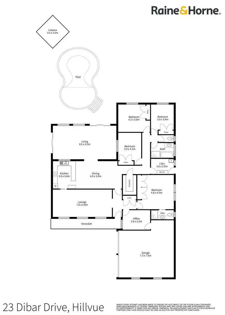 Floorplan of Homely house listing, 23 Dibar Drive, Tamworth NSW 2340