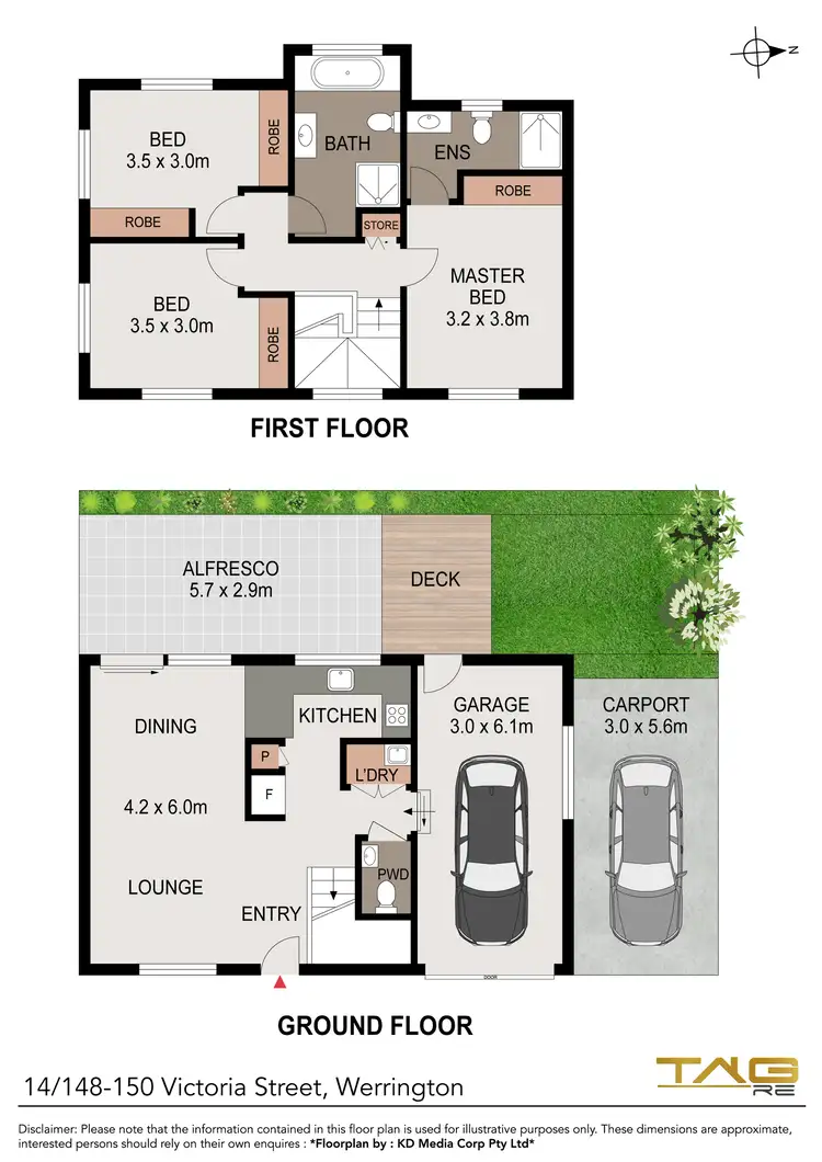 Floorplan of Homely townhouse listing, 14/148-150 Victoria Street, Werrington NSW 2747