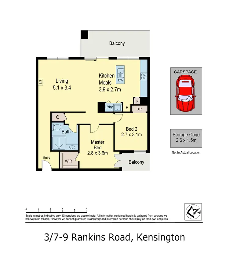 Floorplan of Homely apartment listing, 3/7-9 Rankins Road, Kensington VIC 3031