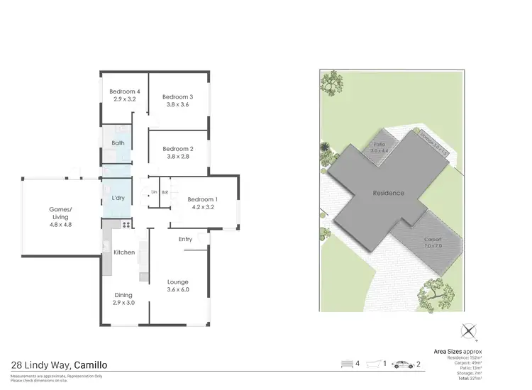 Floorplan of Homely house listing, 28 Lindy Way, Camillo WA 6111