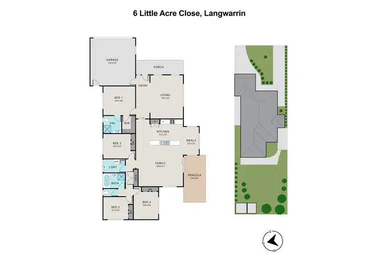 Floorplan of Homely house listing, 6 Little Acre Close, Langwarrin VIC 3910