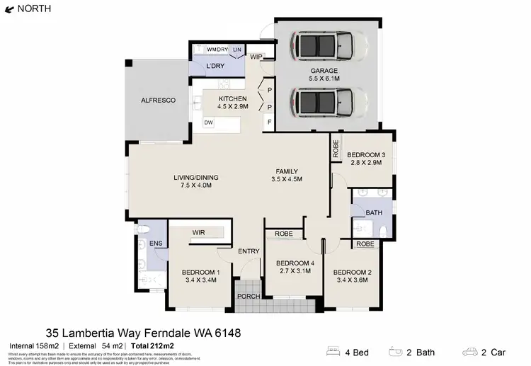 Floorplan of Homely house listing, 35 Lambertia Way, Ferndale WA 6148