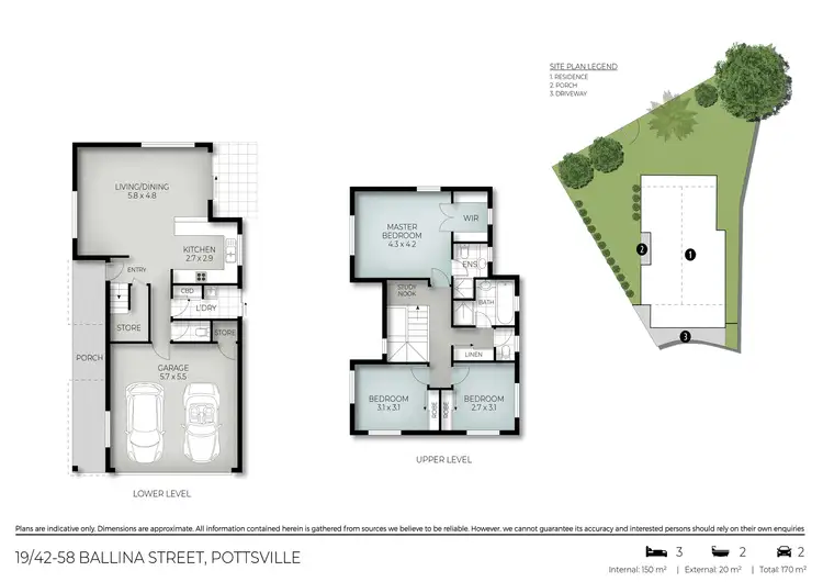 Floorplan of Homely townhouse listing, 19/42-58 Ballina Street, Pottsville NSW 2489