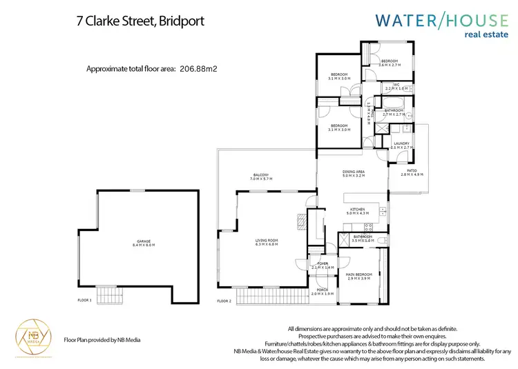 Floorplan of Homely house listing, 7 Clarke Street, Bridport TAS 7262