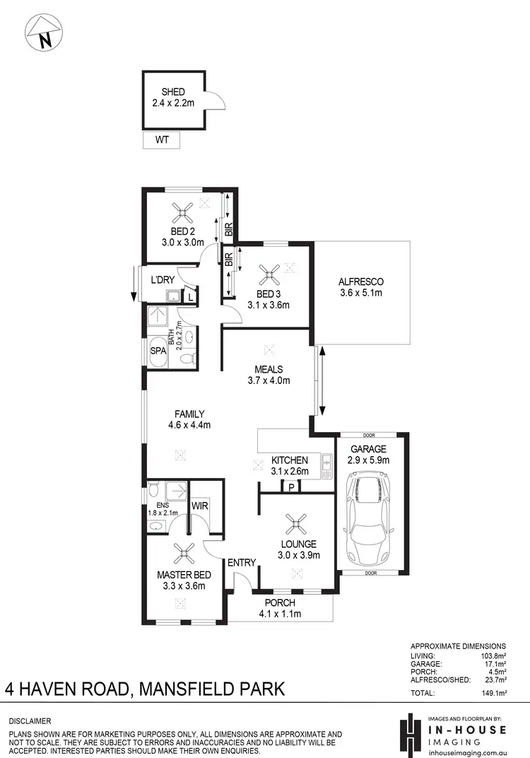 Floorplan of Homely house listing, 4 Haven Road, Mansfield Park SA 5012