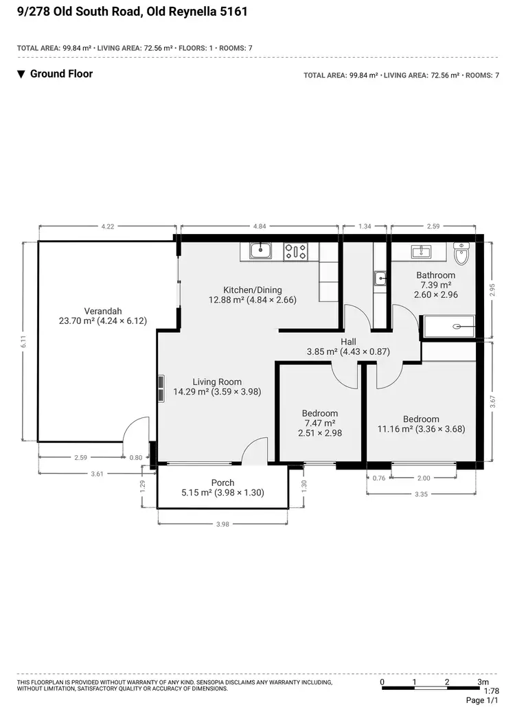 Floorplan of Homely retirement listing, 9/278 Old South road, Old Reynella SA 5161