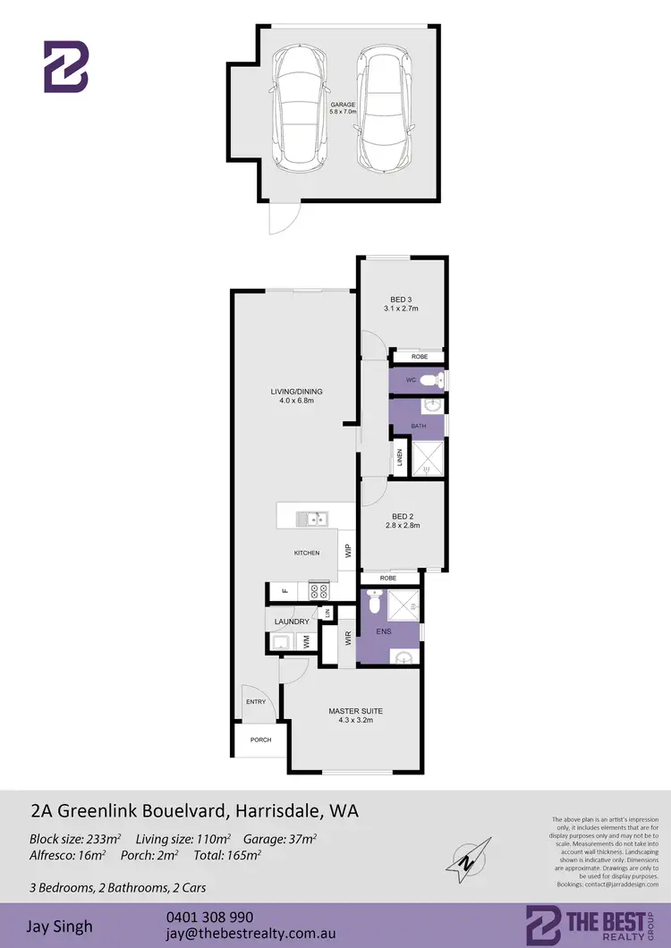 Floorplan of Homely house listing, 2A Greenlink Boulevard, Harrisdale WA 6112
