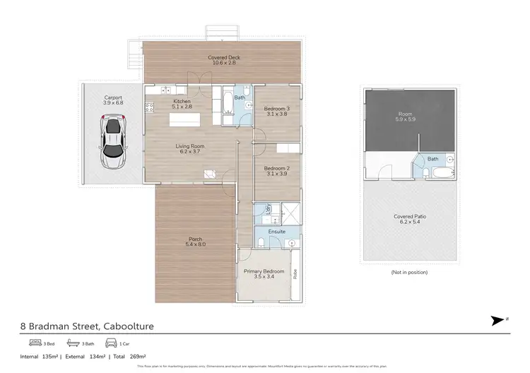 Floorplan of Homely house listing, 8 Bradman Street, Caboolture QLD 4510