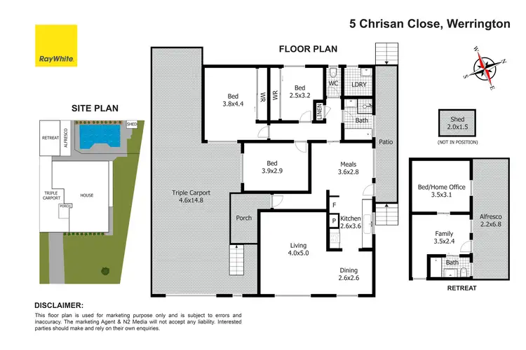 Floorplan of Homely house listing, 5 Chrisan Close, Werrington NSW 2747