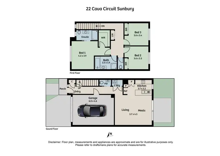 Floorplan of Homely house listing, 22 Cava Circuit, Sunbury VIC 3429