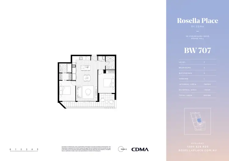 Floorplan of Homely apartment listing, 713/56 Cudgegong Road, Rouse Hill NSW 2155