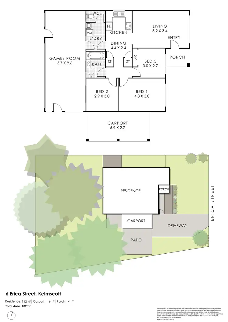 Floorplan of Homely house listing, 6 Erica Street, Kelmscott WA 6111