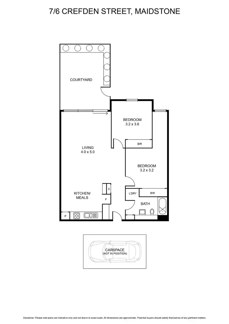 Floorplan of Homely apartment listing, 7/6 Crefden Street, Maidstone VIC 3012