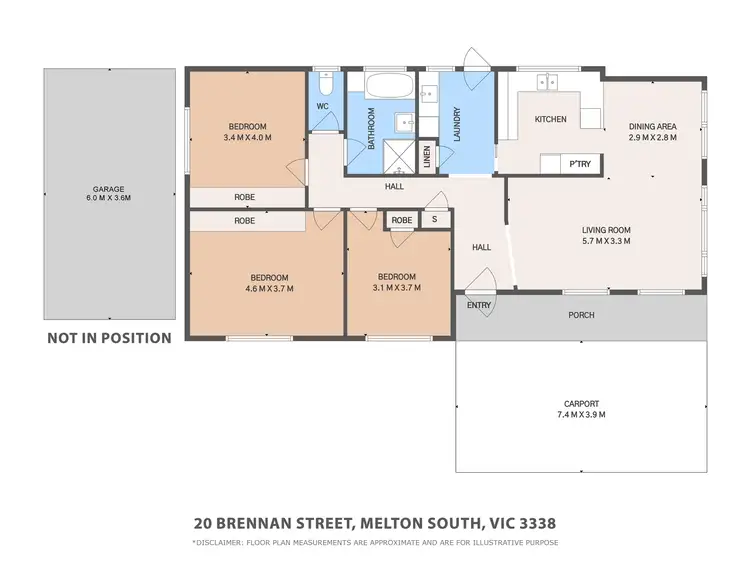 Floorplan of Homely house listing, 20 Brennan Street, Melton South VIC 3338
