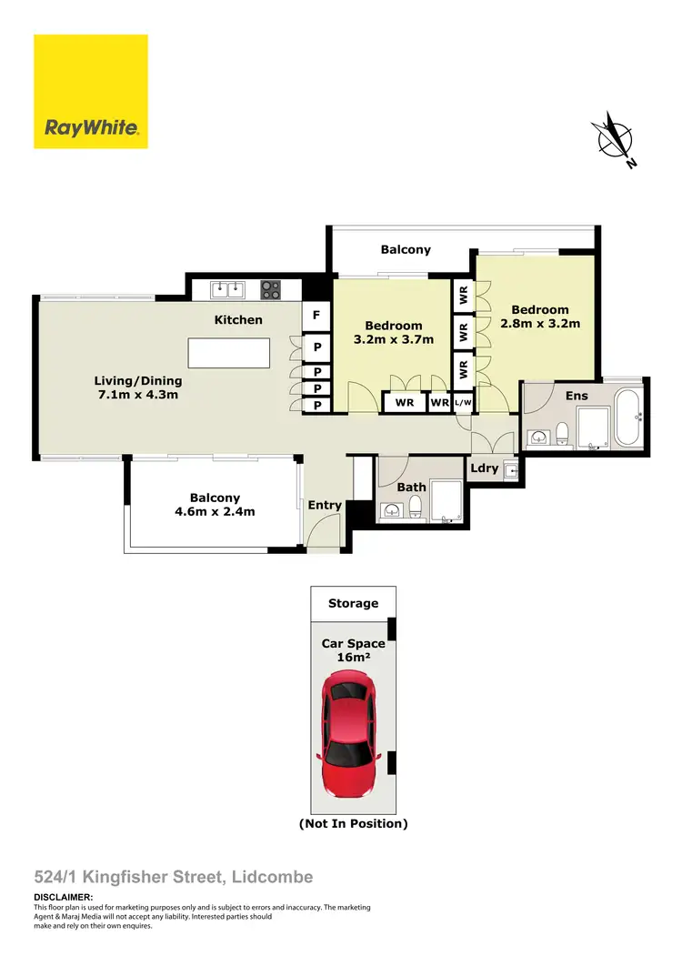 Floorplan of Homely apartment listing, 524/1 Kingfisher Street, Lidcombe NSW 2141