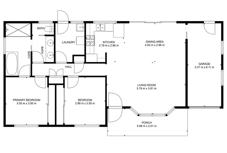 Floorplan of Homely unit listing, 2/14 Rachel Court, Lavington NSW 2641