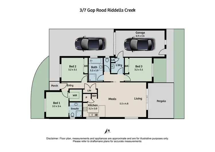 Floorplan of Homely unit listing, 3/7 Gap Road, Riddells Creek VIC 3431