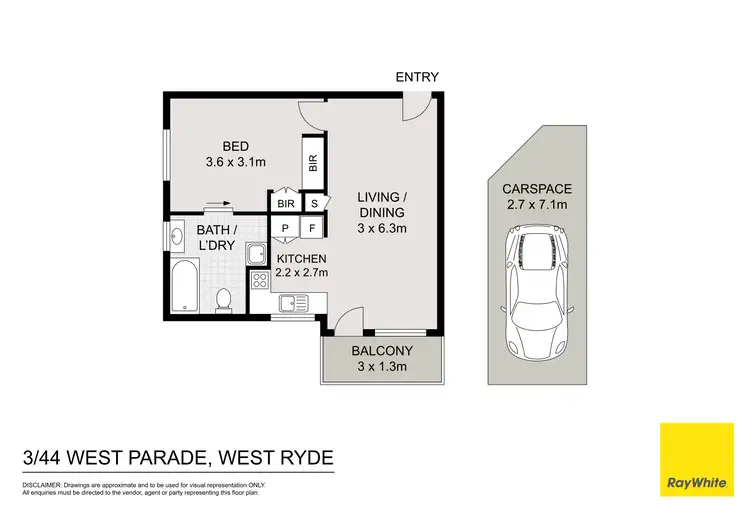 Floorplan of Homely apartment listing, 3/44 West Parade, West Ryde NSW 2114