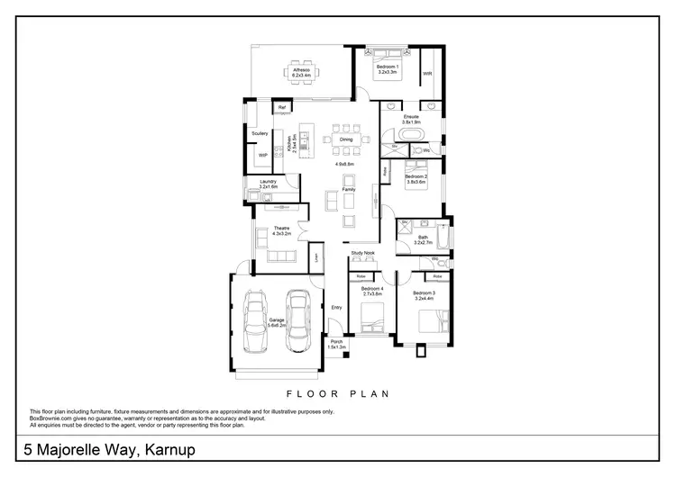 Floorplan of Homely house listing, 5 Majorelle Way, Karnup WA 6176