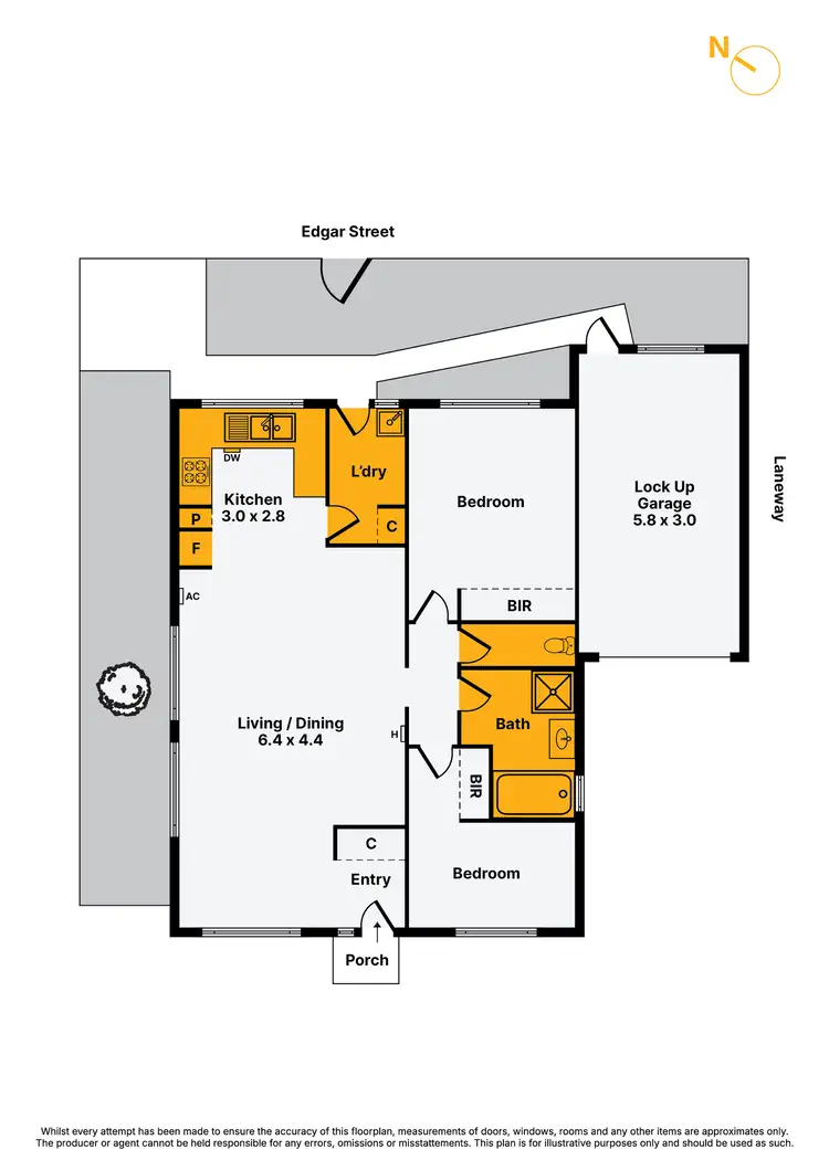 Floorplan of Homely unit listing, 5/349 Geelong Road, Kingsville VIC 3012