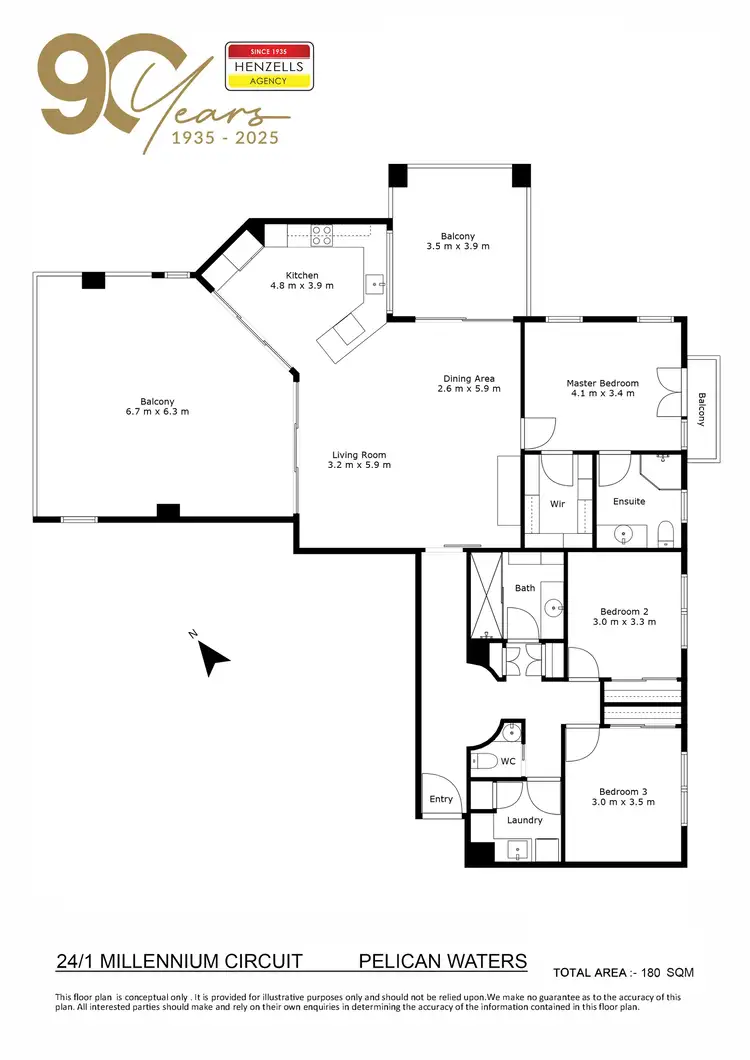 Floorplan of Homely unit listing, 24/1 Millennium Circuit, Pelican Waters QLD 4551