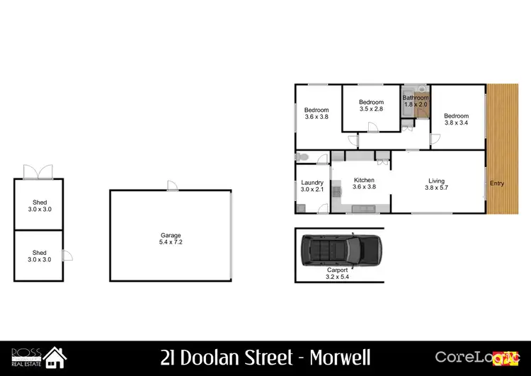 Floorplan of Homely house listing, 21 Doolan Street, Morwell VIC 3840