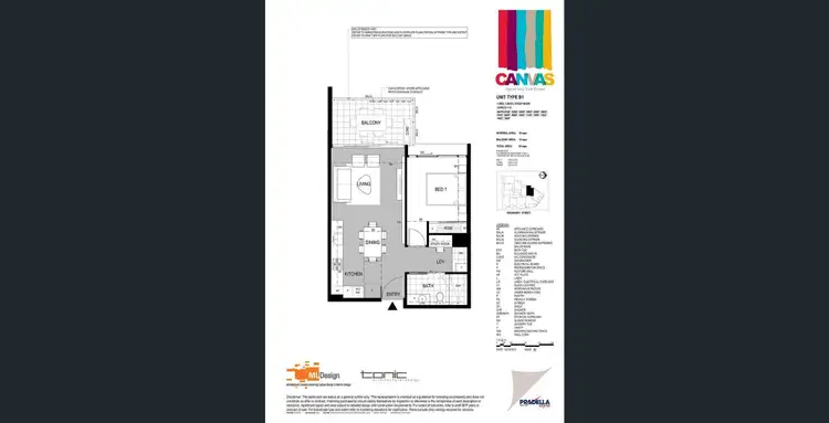 Floorplan of Homely apartment listing, 11F/45 Boundary Street, South Brisbane QLD 4101