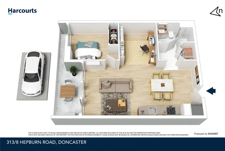 Floorplan of Homely apartment listing, 213/8 Hepburn Road, Doncaster VIC 3108