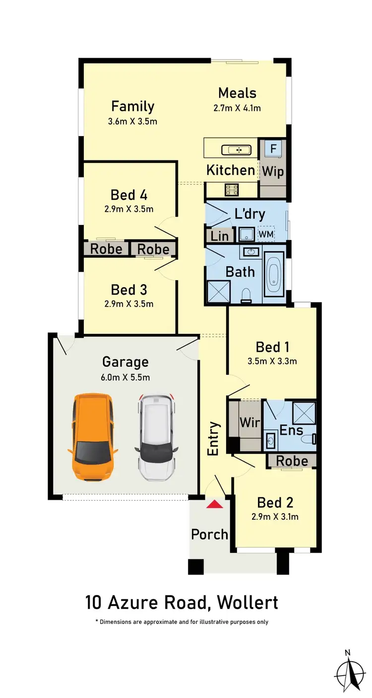 Floorplan of Homely house listing, 10 Azure Road, Wollert VIC 3750