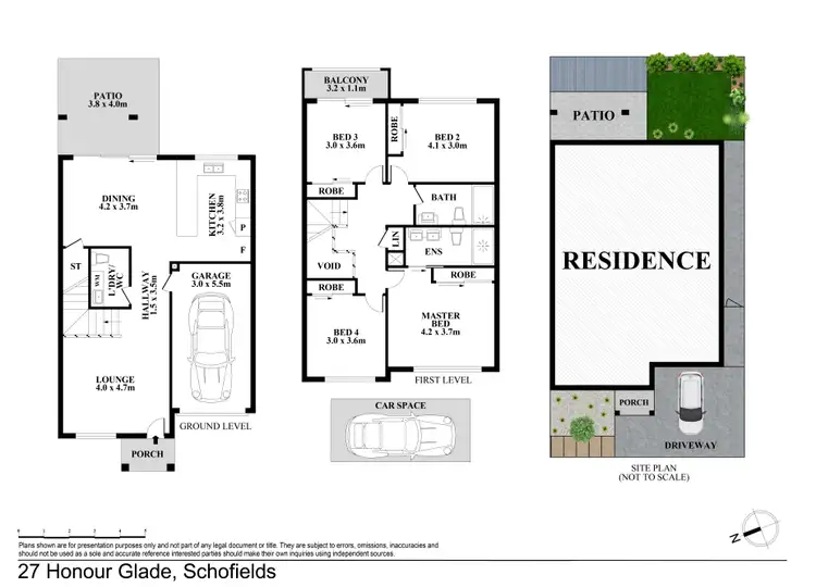 Floorplan of Homely townhouse listing, 27 Honour Glade, Schofields NSW 2762