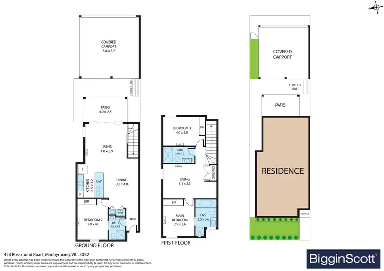 Floorplan of Homely house listing, 42B Rosamond Road, Maribyrnong VIC 3032