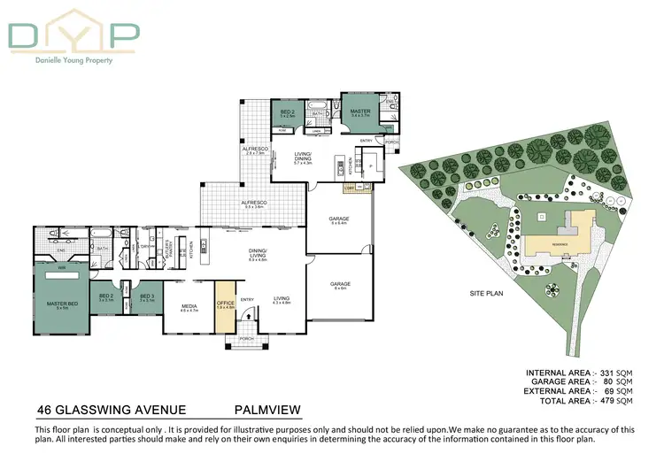 Floorplan of Homely house listing, 46 Glasswing Avenue, Palmview QLD 4553