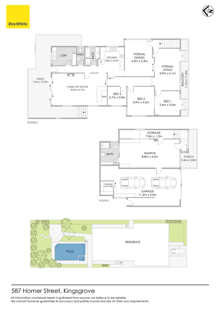 Floorplan of Homely house listing, 587 Homer Street, Kingsgrove NSW 2208