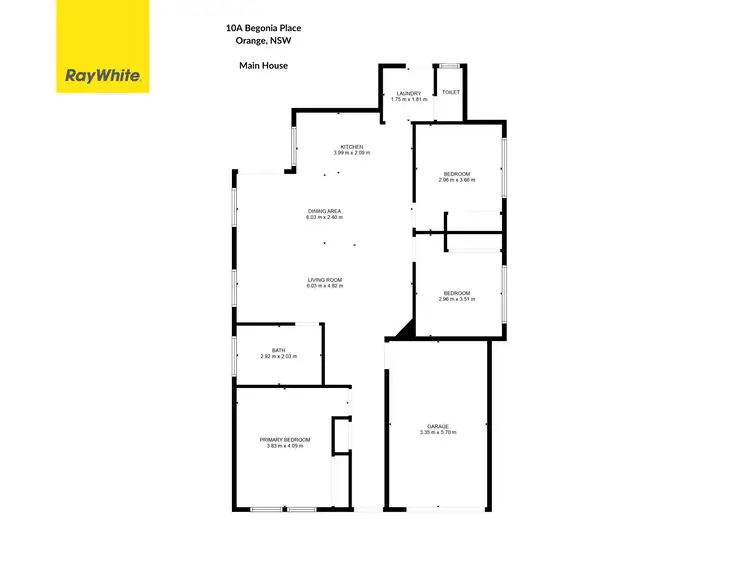 Floorplan of Homely house listing, 10a Begonia Place, Orange NSW 2800