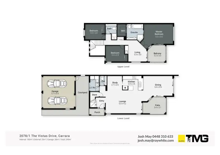 Floorplan of Homely townhouse listing, 2078/1 The Vistas Drive, Carrara QLD 4211