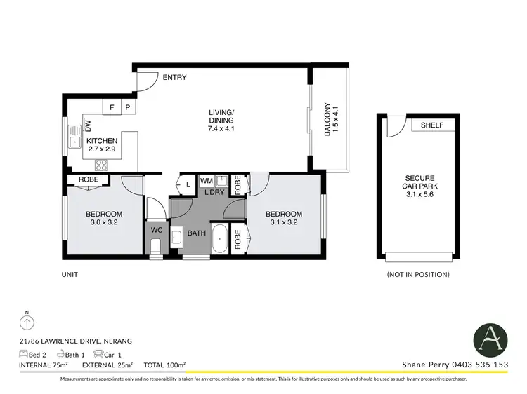Floorplan of Homely townhouse listing, 21/86 Lawrence Drive, Nerang QLD 4211
