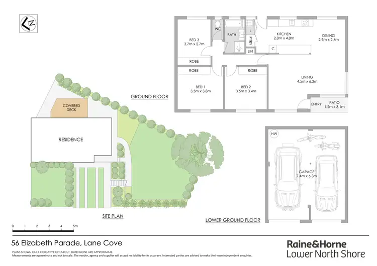 Floorplan of Homely semi-detached listing, 56 Elizabeth Parade, Lane Cove NSW 2066