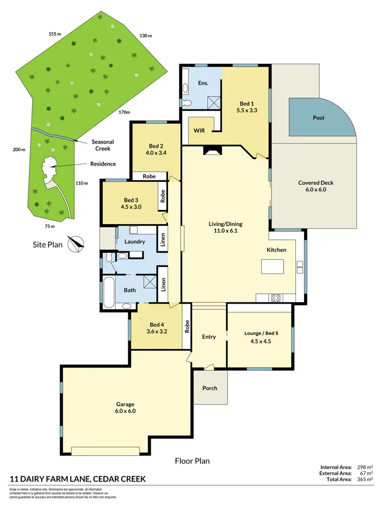 Floorplan of Homely house listing, 11 Dairy Farm Lane, Cedar Creek QLD 4520