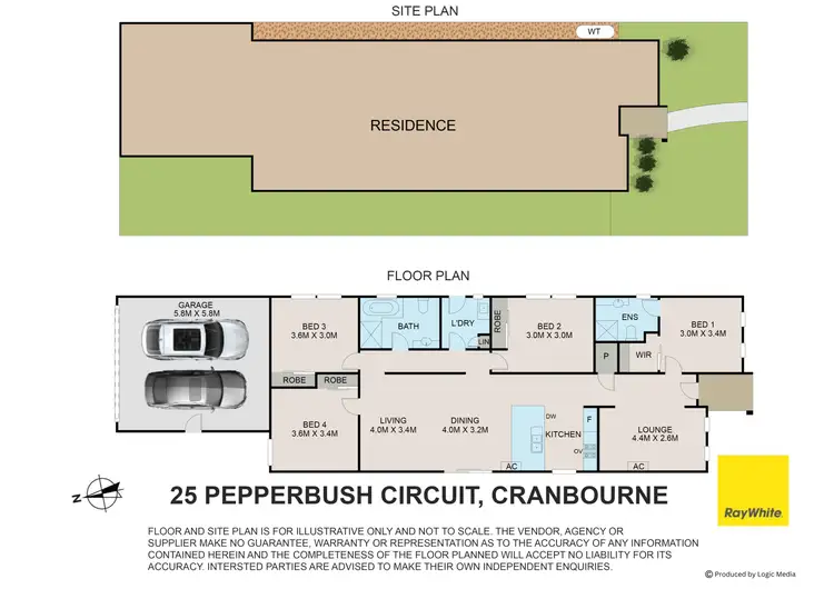 Floorplan of Homely house listing, 25 Pepperbush Circuit, Cranbourne VIC 3977