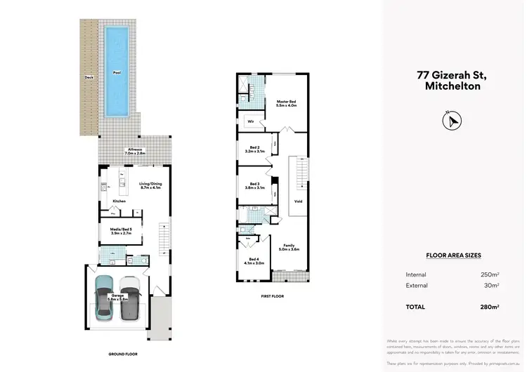 Floorplan of Homely house listing, 77 Gizerah Street, Mitchelton QLD 4053