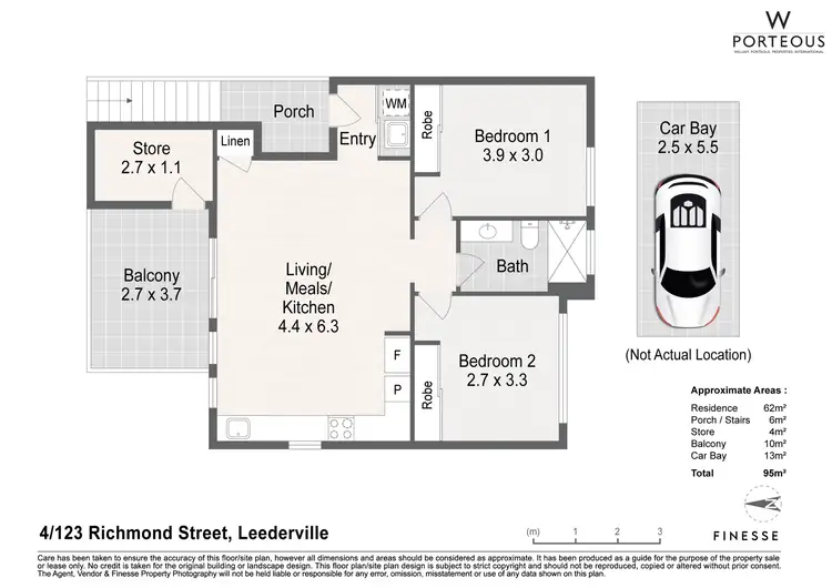 Floorplan of Homely unit listing, 4/123 Richmond Street, Leederville WA 6007