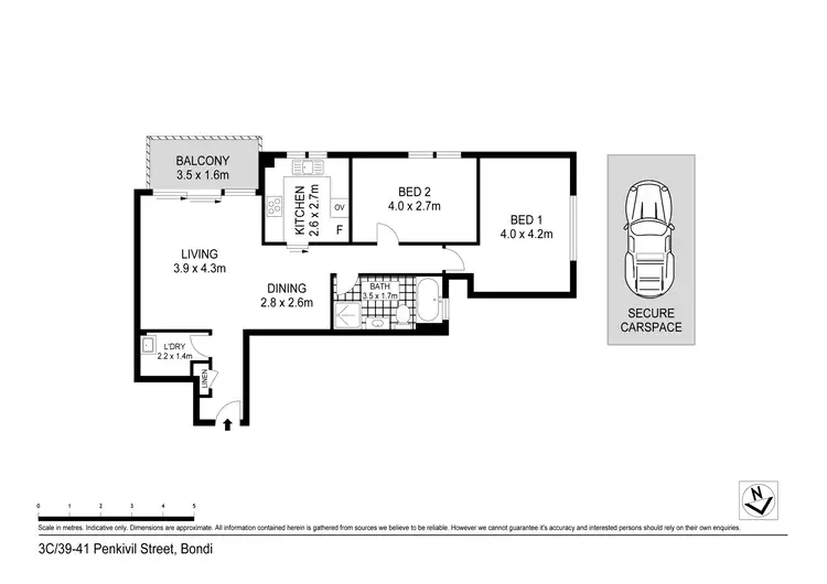 Floorplan of Homely apartment listing, 3C/39-41 Penkivil Street, Bondi NSW 2026