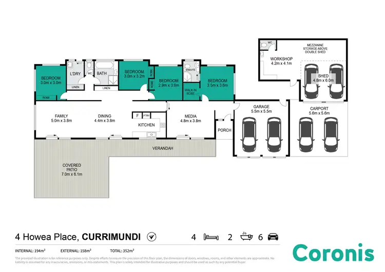 Floorplan of Homely house listing, 4 Howea Close, Currimundi QLD 4551
